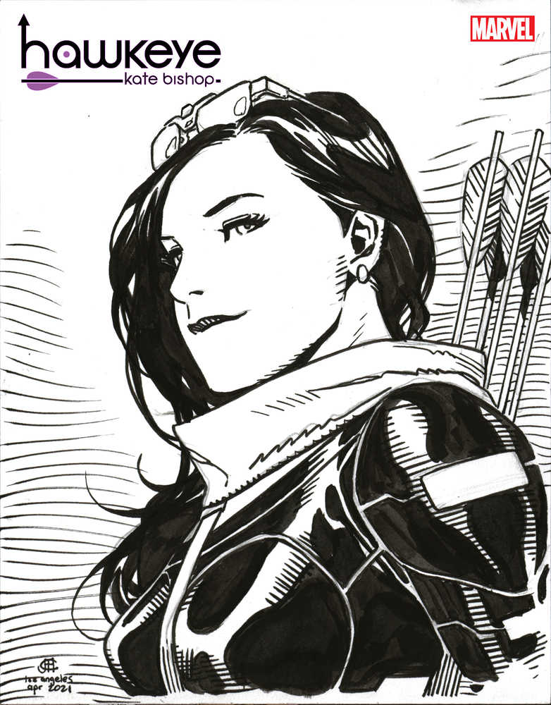 Hawkeye Kate Bishop #3 (Of 5) Cheung Headshot Sketch Variant <BINS>