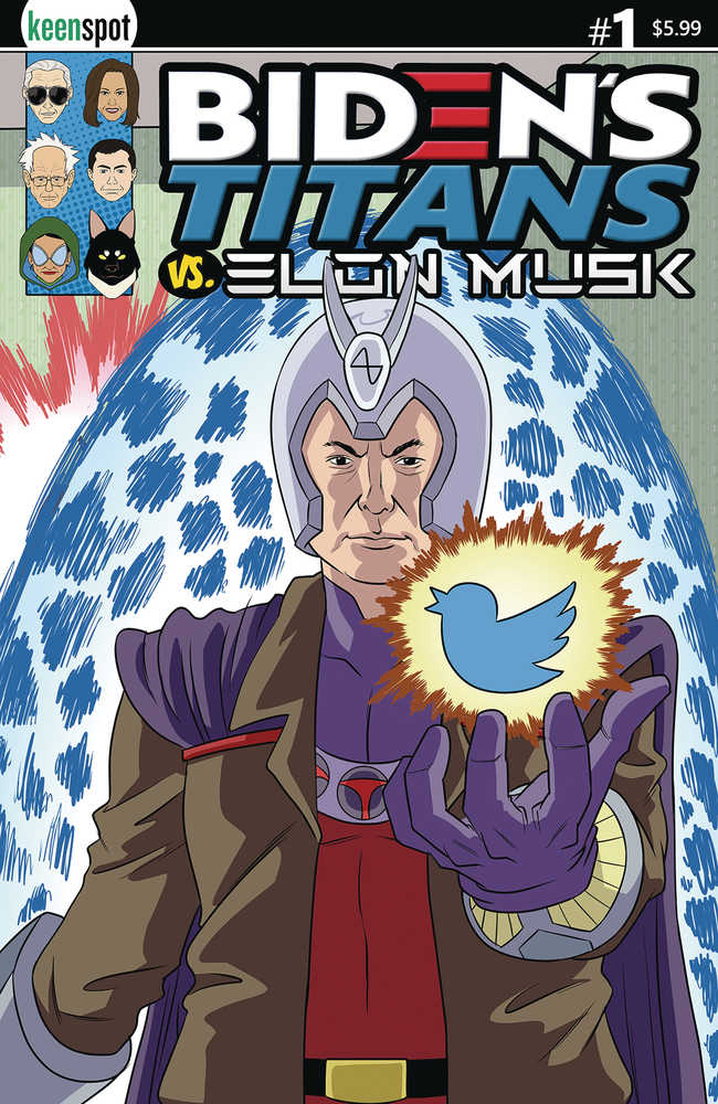 Bidens Titans vs Elon Musk #1 Cover D Remulac Magneto Elon