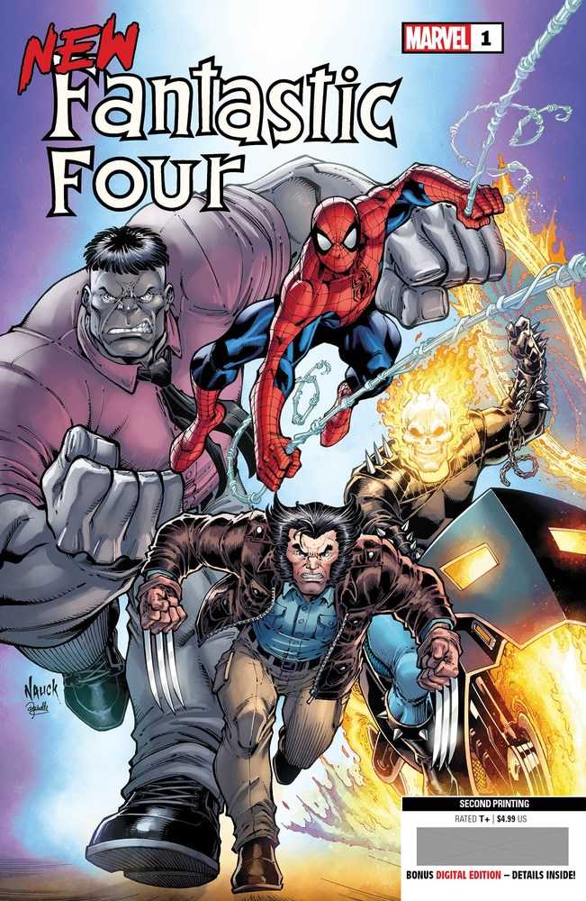 New Fantastic Four #1 (Of 5) 2nd Printing Nauck Variant