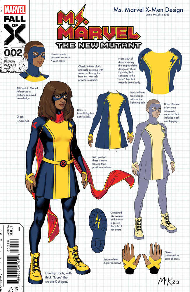 Ms. Marvel: The New Mutant #2 Variant (1:10) Jamie Mckelvie Design Edition [Fall of X]