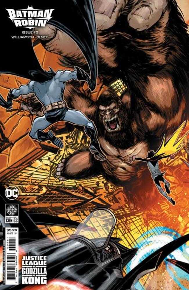 Batman And Robin (2023) #2 Cover H David Baldeon Connecting Justice League vs Godzilla vs Kong Card Stock Variant