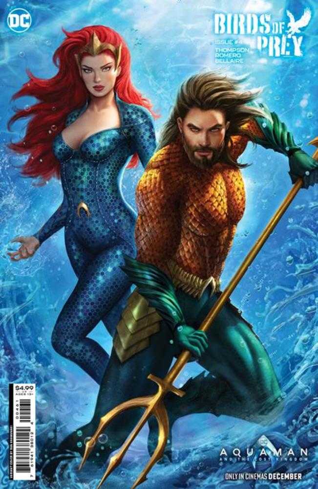 Birds Of Prey (2023) #4 Cover D Sun Khamunaki Aquaman And The Lost Kingdom Card Stock Variant