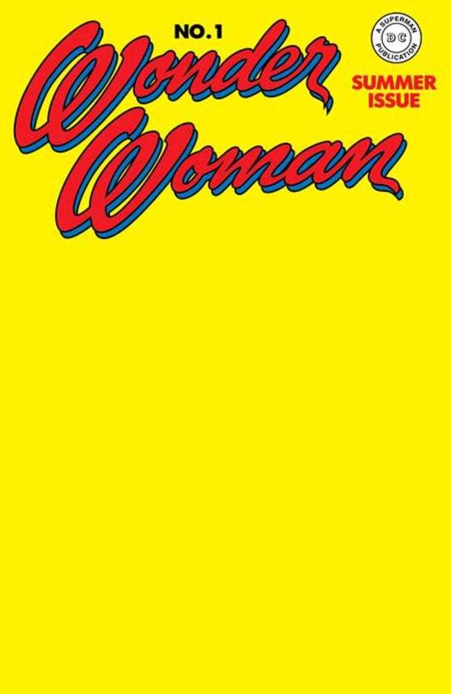 Wonder Woman (1942) #1 Facsimile Edition Cover C Blank Card Stock Variant