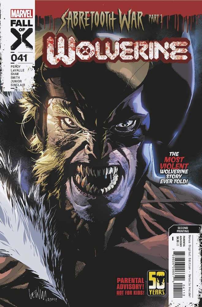 Wolverine (2020) #41 Variant (2nd Print) Leinil Yu Edition [Fall of X]