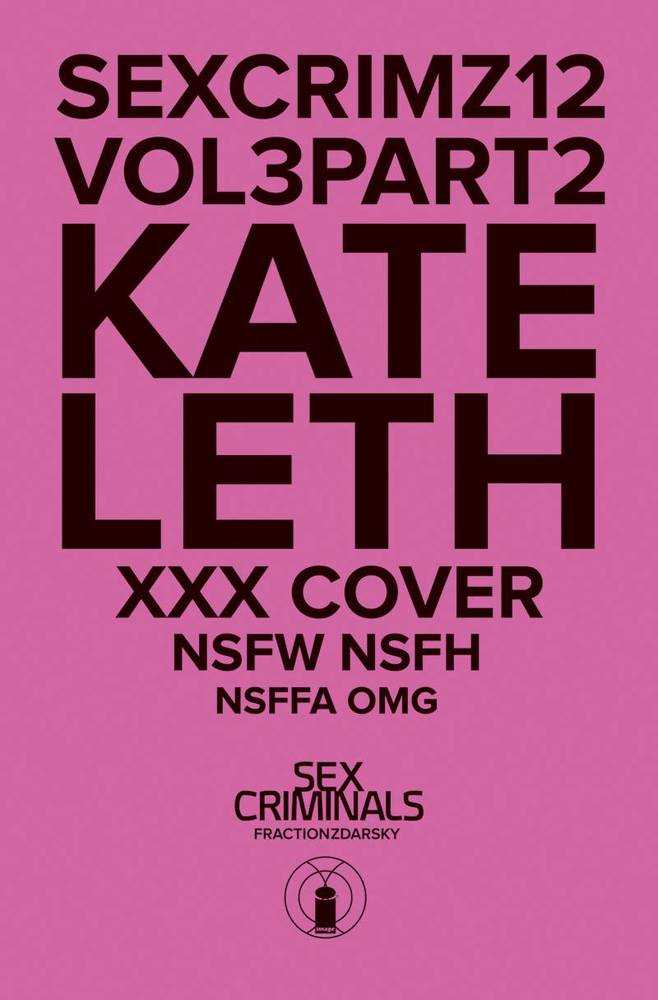 Sex Criminals #12 Kate Leth Xxx Variant (Mature) <BIB19>