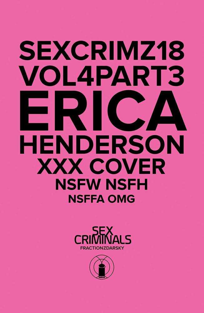 Sex Criminals #18 Xxx Erica Henderson Variant (Mature) <BIB19>