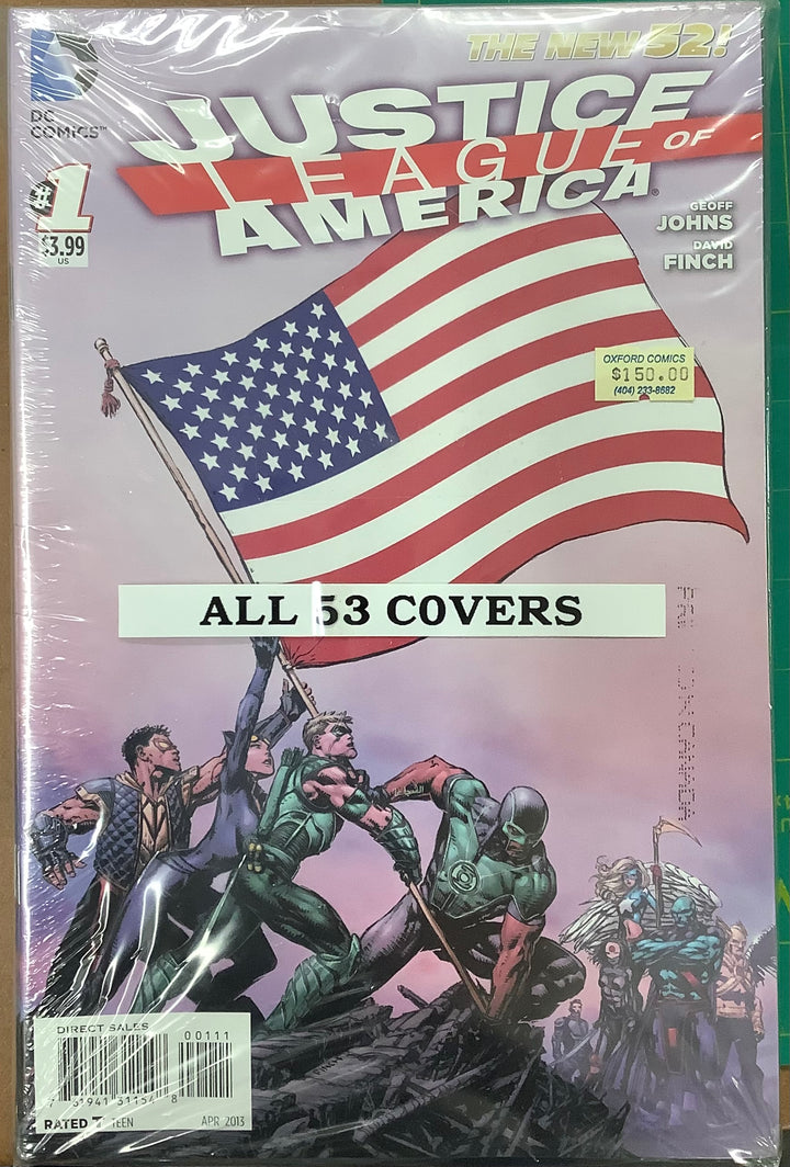 Lot of 53 Justice League of America #1 (New 52) DC Comics ALL VARIANT COVERS Complete Collection OXL-01