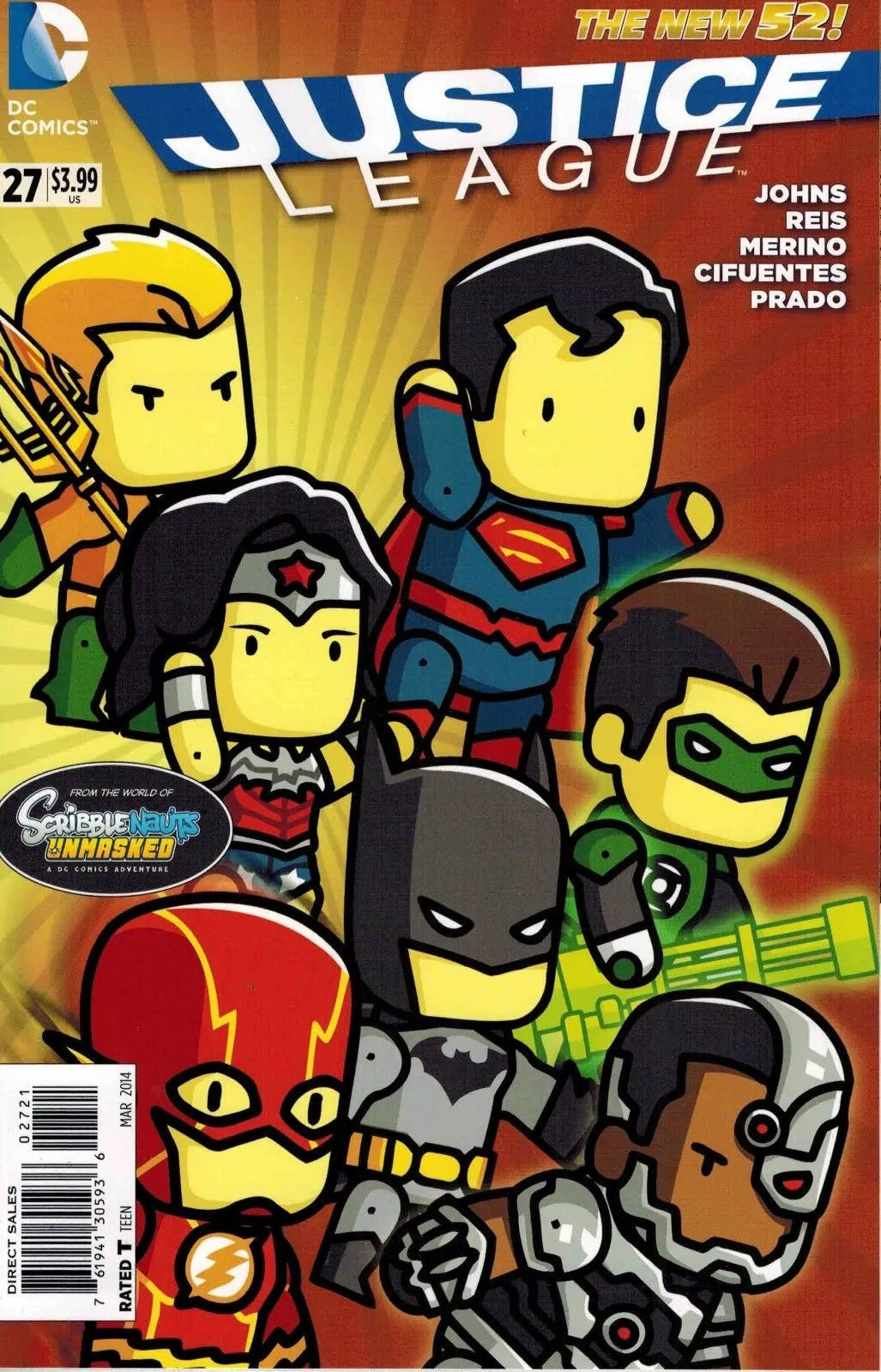 Justice League (2011) #27 [Forever Evil] Variant (1:25) Scribblenauts Edition <BINS>