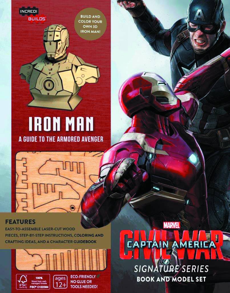 Incredibuilds Civil War Iron Man Deluxe Model W Book