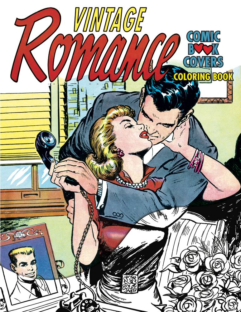 Vintage Romance Comic Book Covers Coloring Book TPB