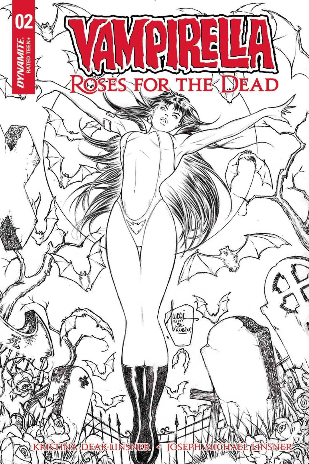Vampirella Roses For Dead #2 (Of 4) 1:10 Variant Edition Tucci Black & White OXV-01