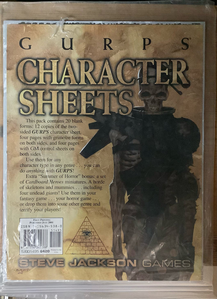 GURPS Character Sheets (2001)