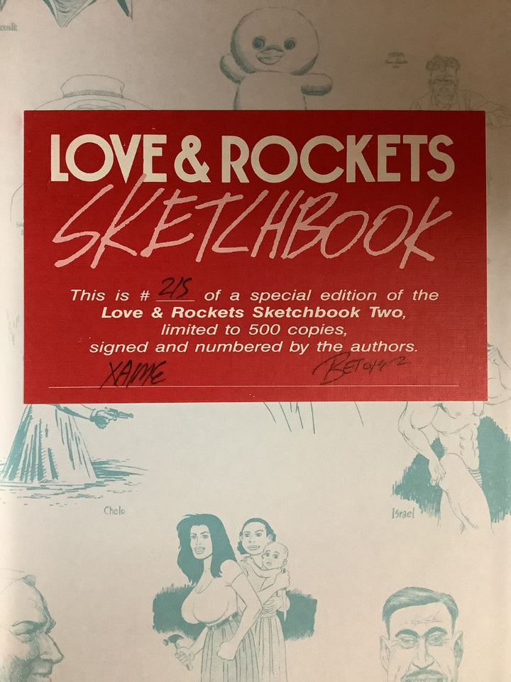 Love and Rockets Sketchbook #2 SIGNED and NUMBERED Graphic Novel OXI-10